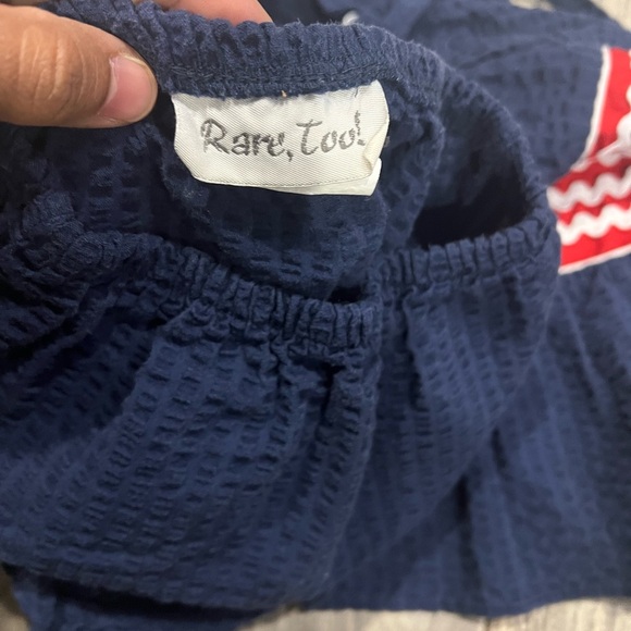 Rare too All American Girl Dress Navy and Red Star Cute Patriotic Dress Size 24M - Picture 3 of 3